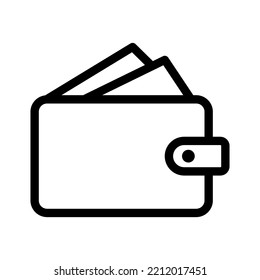 wallet line icon illustration vector graphic