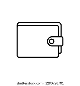 Wallet Line Icon, logo on white background