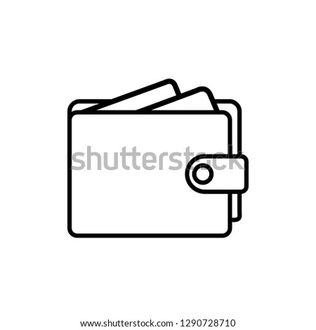 Wallet Line Icon, logo on white background