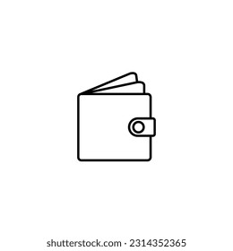 Wallet line icon, money logo vector