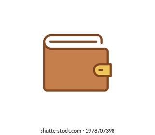 Wallet line icon on white background