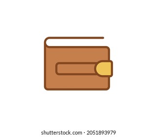 Wallet line icon  on white background