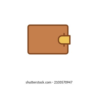 Wallet line icon on white background