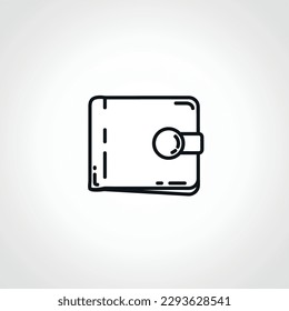 Icono de línea de cartera. icono de contorno de cartera.