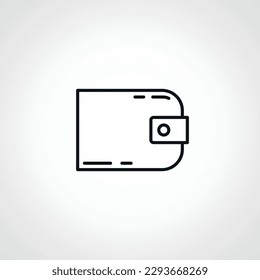 Symbol für die digitale Brieftasche. Umriss-Symbol für die Brieftasche.