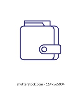 Wallet line icon. Purse, money, payment. Finance concept. Can be used for topics like business, budgeting, wealth, shopping, personal finance