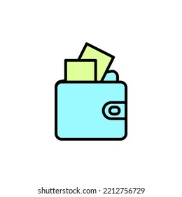 Wallet line icon. Simple element illustration. Wallet concept outline symbol design.