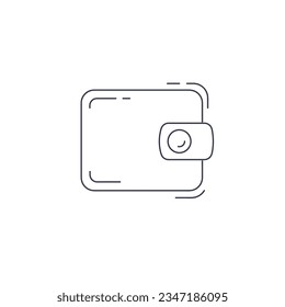 Wallet line icon, Wallet thin line icon