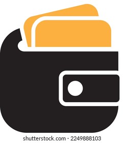 Wallet line icon, ui and button, pay sign vector graphics, editable stroke linear icon, eps 10.