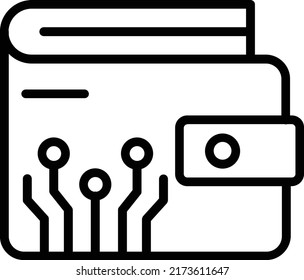 Wallet Line Icon Vector Design
