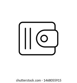 wallet line icon vector illustration