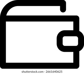 Vektorgrafik des Symbols für die Brieftaschenzeile