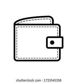 Wallet line icon vector on white background