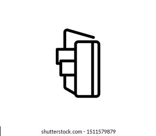 Wallet line icon. Vector symbol in trendy flat style on white background. Web sing for design.