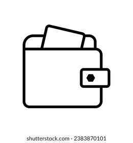 Wallet line icon vector in trendy sign