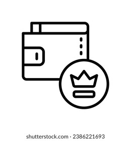 wallet line icon. vector icon for your website, mobile, presentation, and logo design.