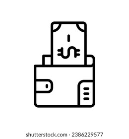 wallet line icon. vector icon for your website, mobile, presentation, and logo design.