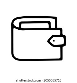 wallet line vector doodle simple icon design