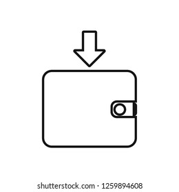 wallet line vector icon