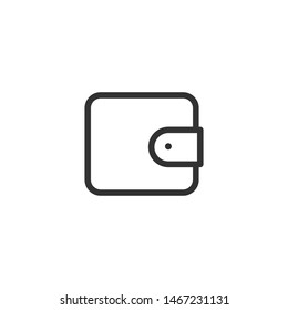 Wallet  - Line Vector Icon