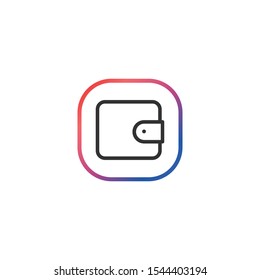 Wallet  - Line Vector Icon