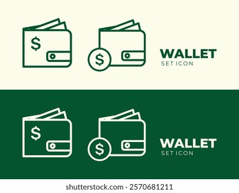 wallet logo design. money payment financial vector illustration Money Wallet icon set for your digital stock illustration

