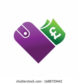 diseño de logotipo de cartera, logotipo sencillo y moderno