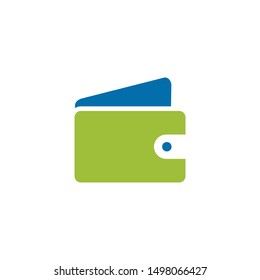 wallet logo icon vector illustration isolated
