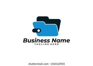wallet logo icon vector isolated