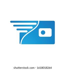 wallet logo vector illustration template
