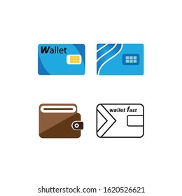 wallet logo vector illustration template