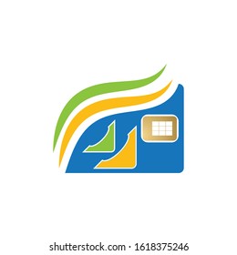 wallet logo vector template illustration