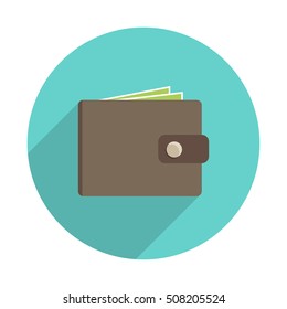 Wallet Long Shadow Icon