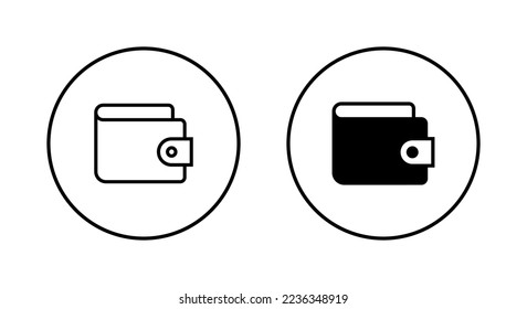 Wallet menu icon vector for web or mobile app