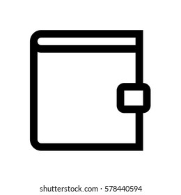 Wallet mini line, icon, background and graphic. The icon is black and white, linear  flat, vector, pixel perfect, minimal, suitable for web and print. 