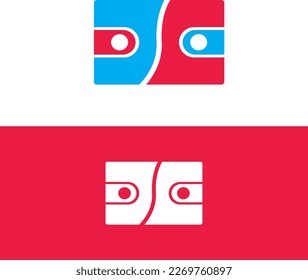 Wallet Mirror Modern Logo Design