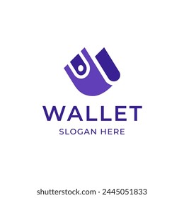 Wallet Modern Minimal Purple Logo