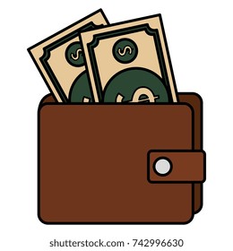 wallet money with bills