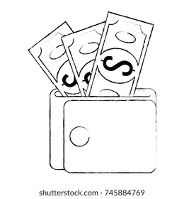 wallet money with bills