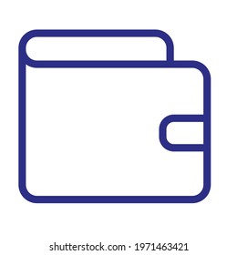 wallet money cash billfold single isolated icon with outline style