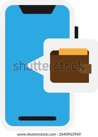Wallet Money Cash Icon Vector Flat Illustration