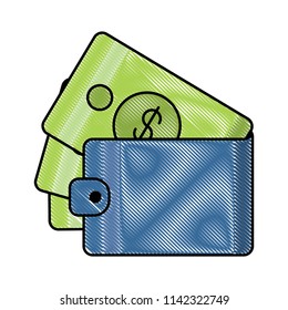 wallet with money design