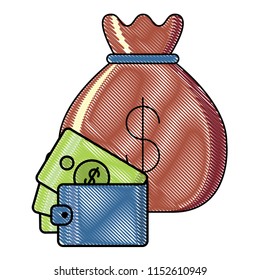wallet with money design