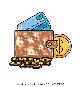 wallet with money design