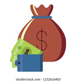 wallet with money design