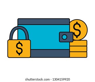 wallet money dollar coins security