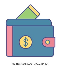 Monto de la cartera Llenar dentro del icono vector que puede fácilmente modificar o editar 