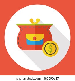 wallet money flat icon