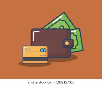 wallet with money icon