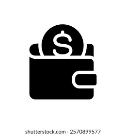 Wallet with Money Icon. Money icon